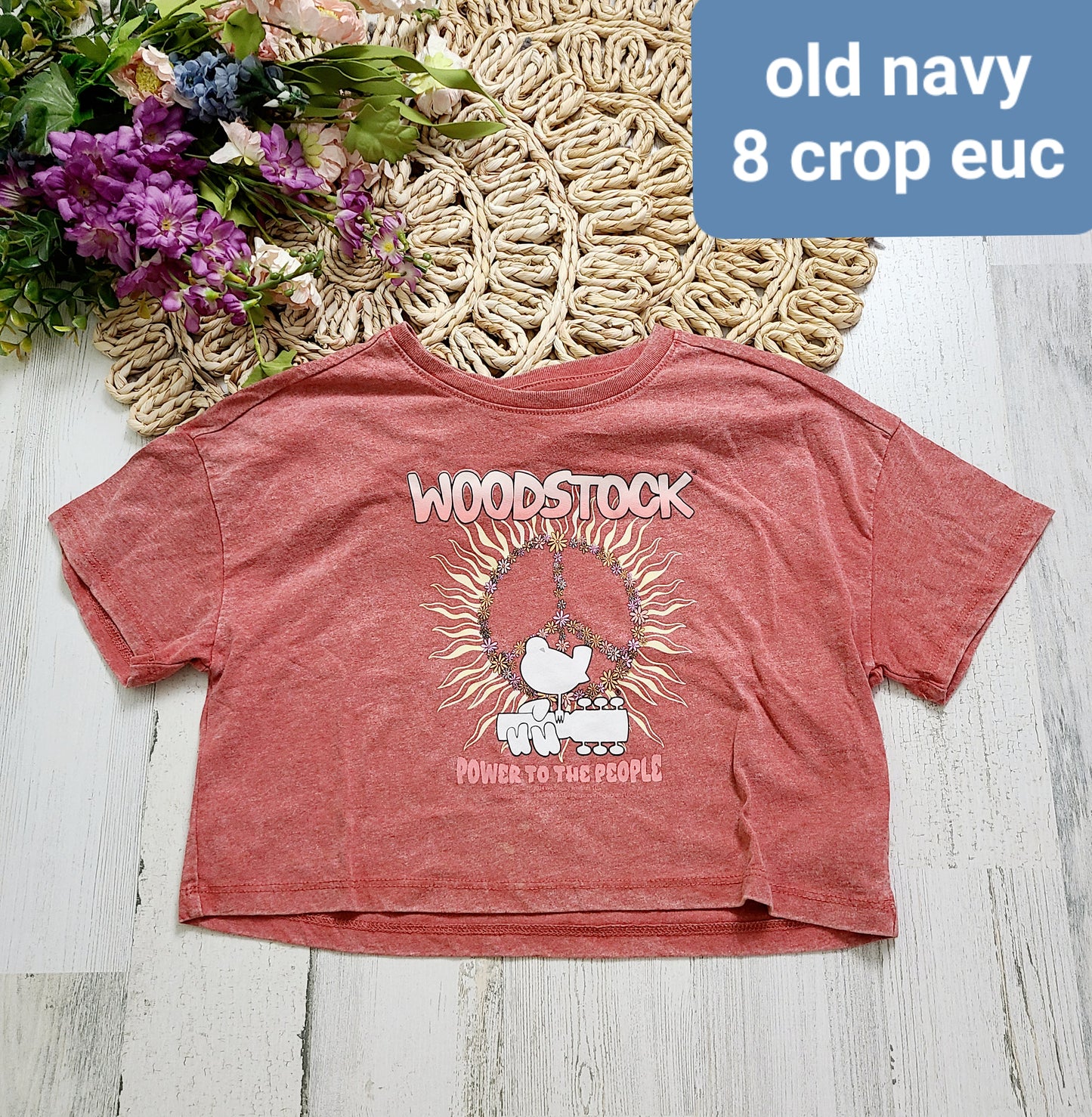 woodstock crop tee 8y