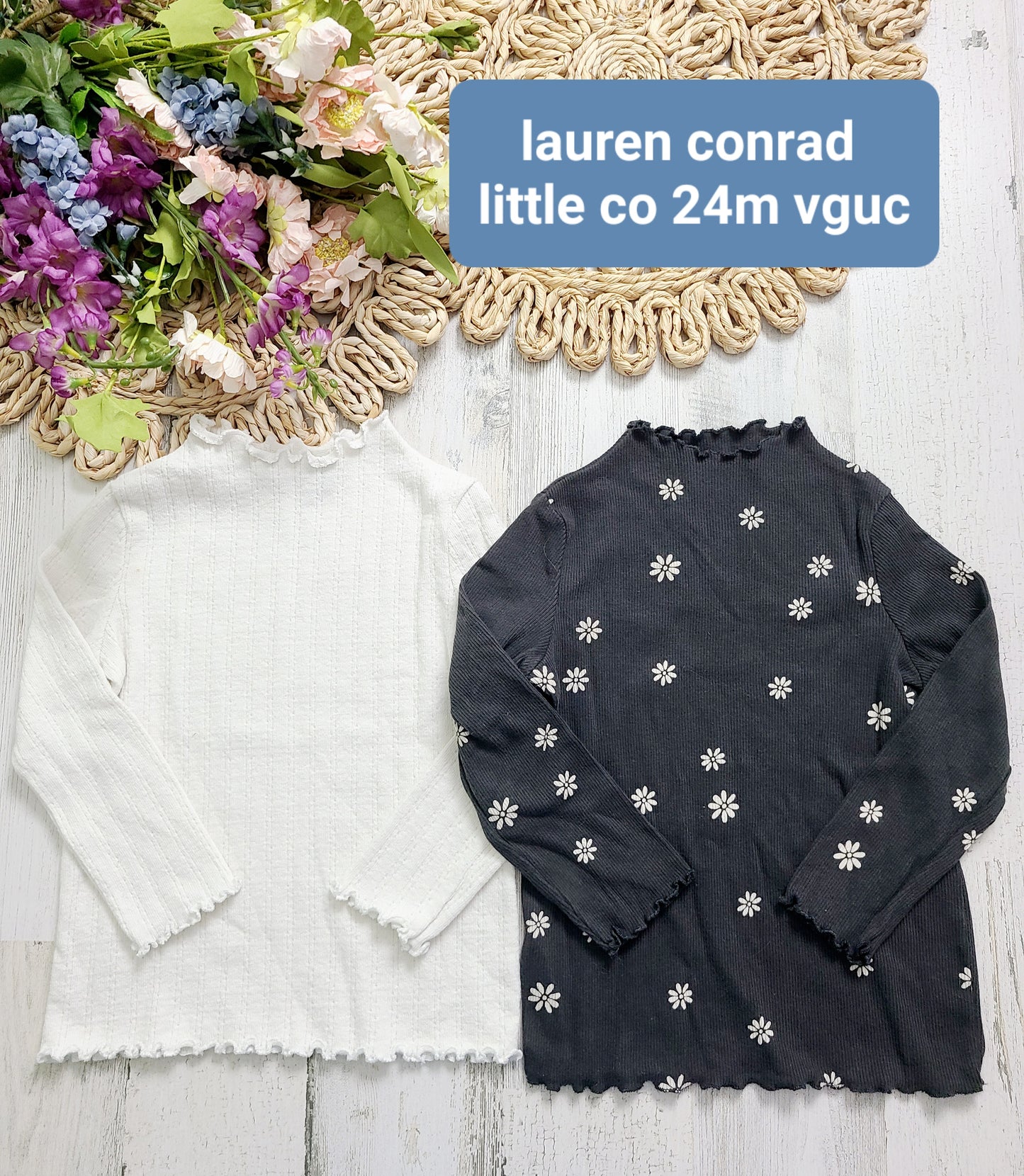 lauren conrad wavy long sleeve tops 24m