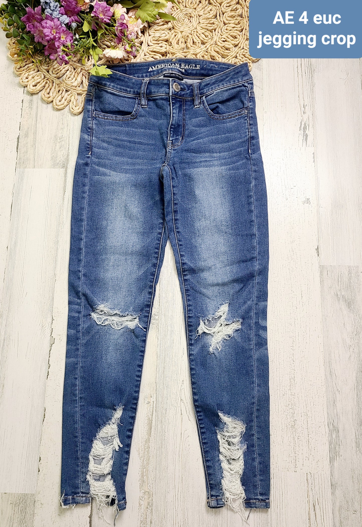 jegging crop distressed ae 4