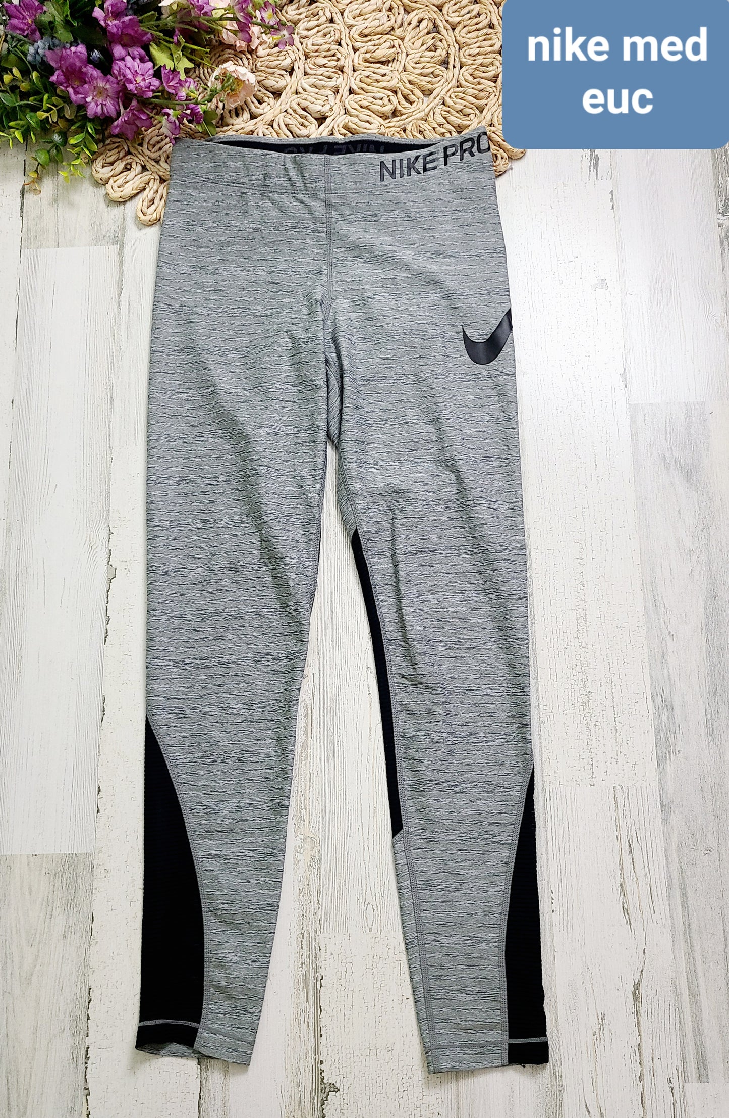 black gray nike leggings