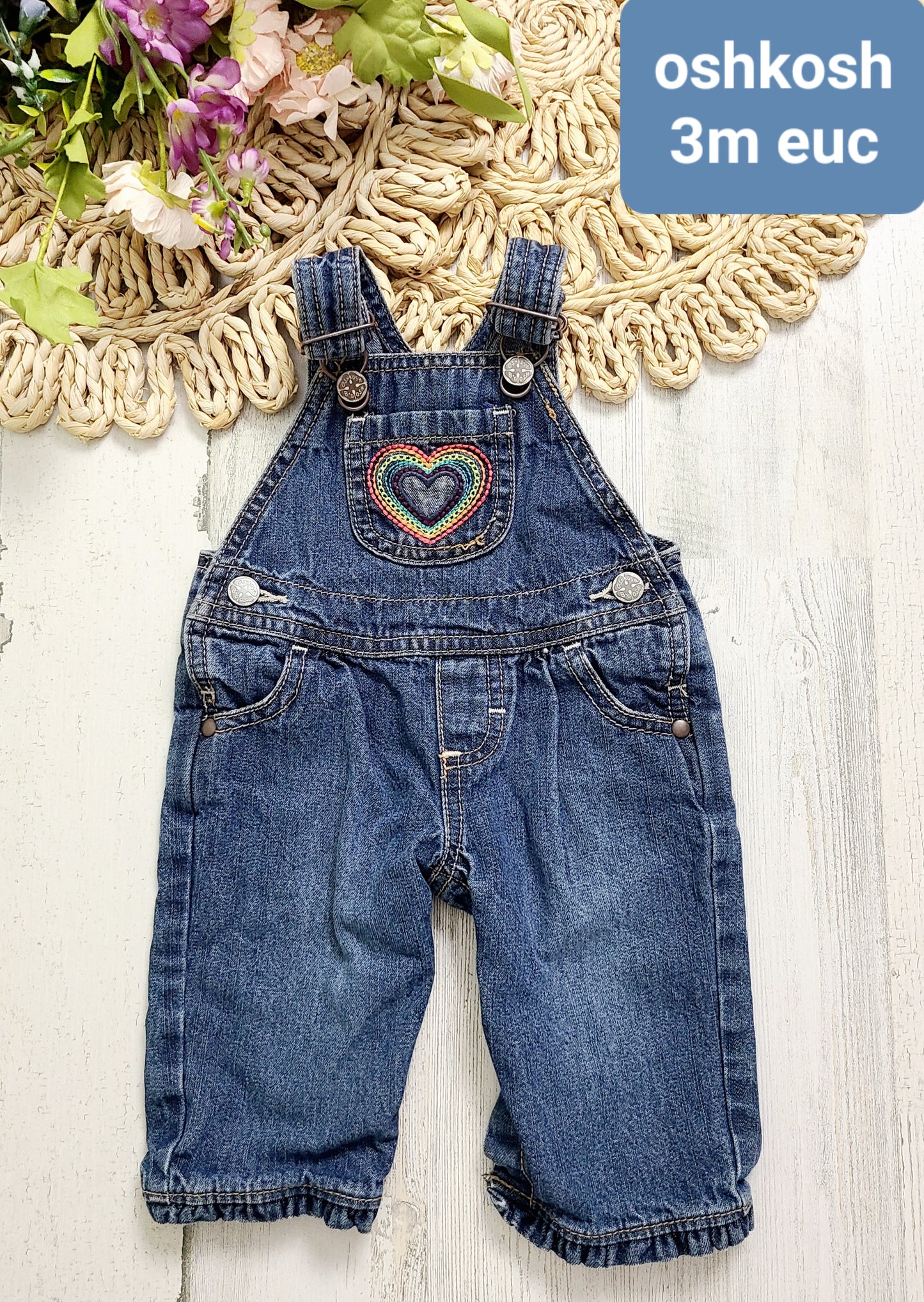 oshkosh jean overalls heart