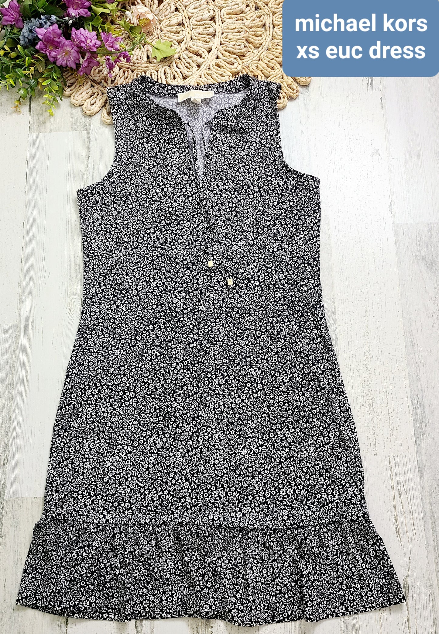 michael kors dress ruffle bottom