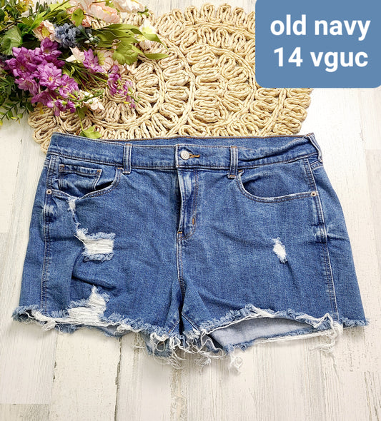 old navy sz 14 distressed shorts