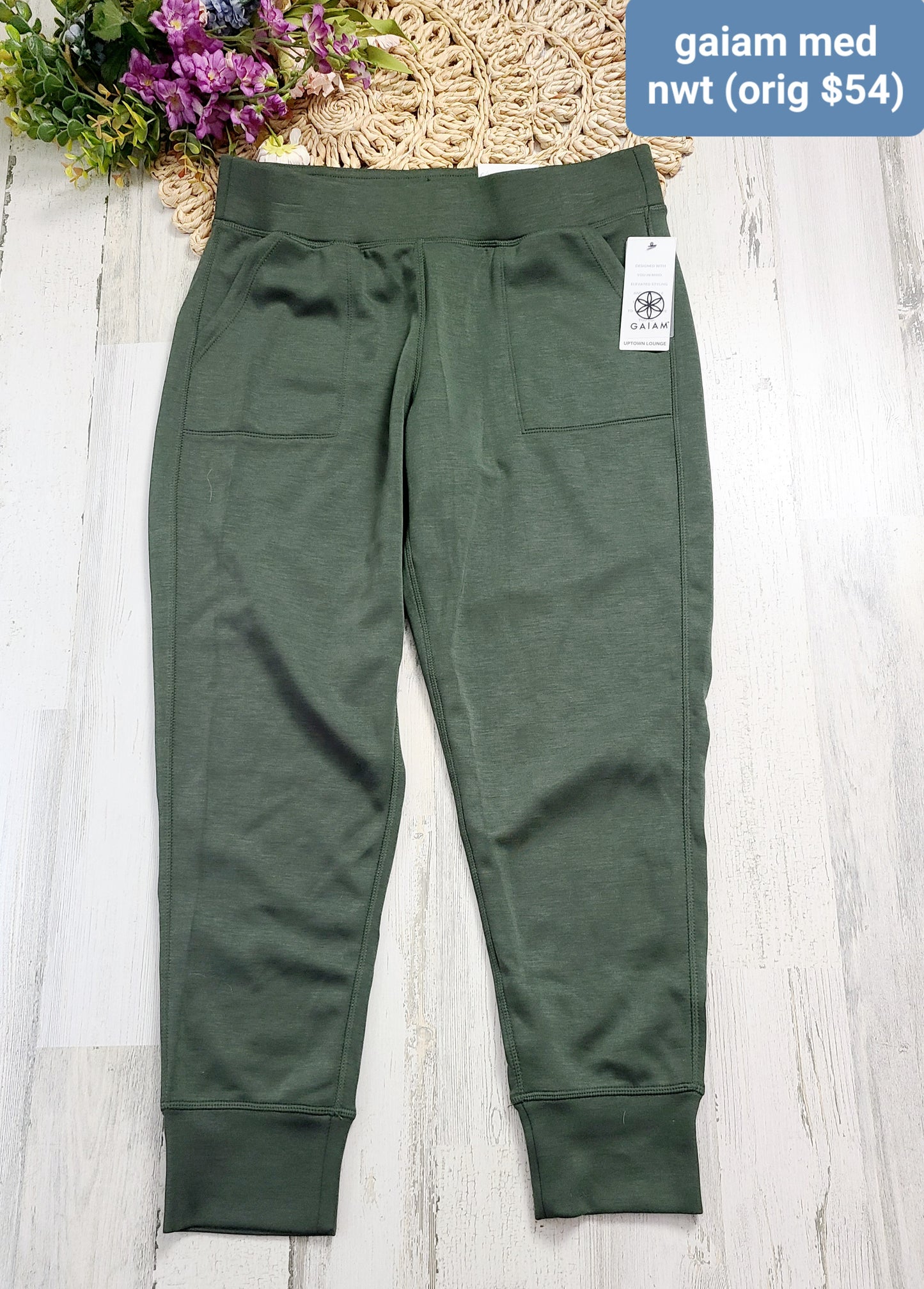 new gaiam joggers green
