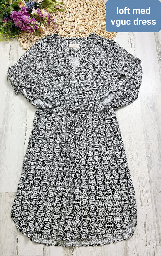 loft medium dress 3/4 sleeves