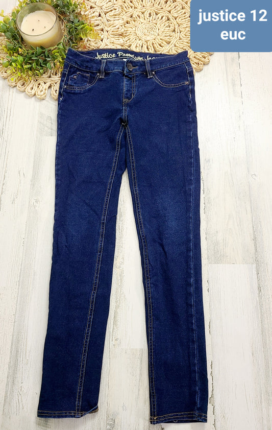 dark wash justice jeans sz 12