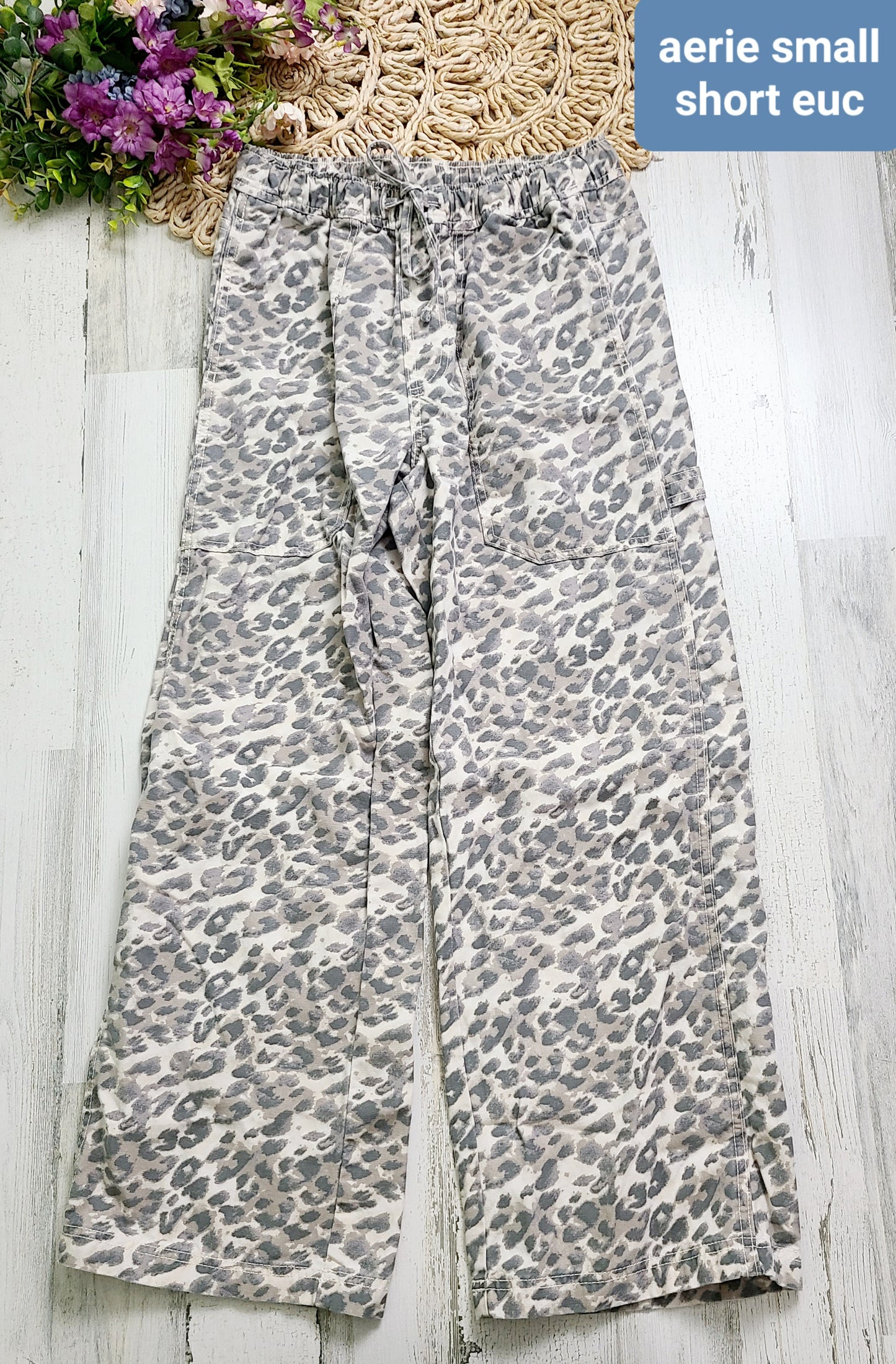 aerie leopard short pants