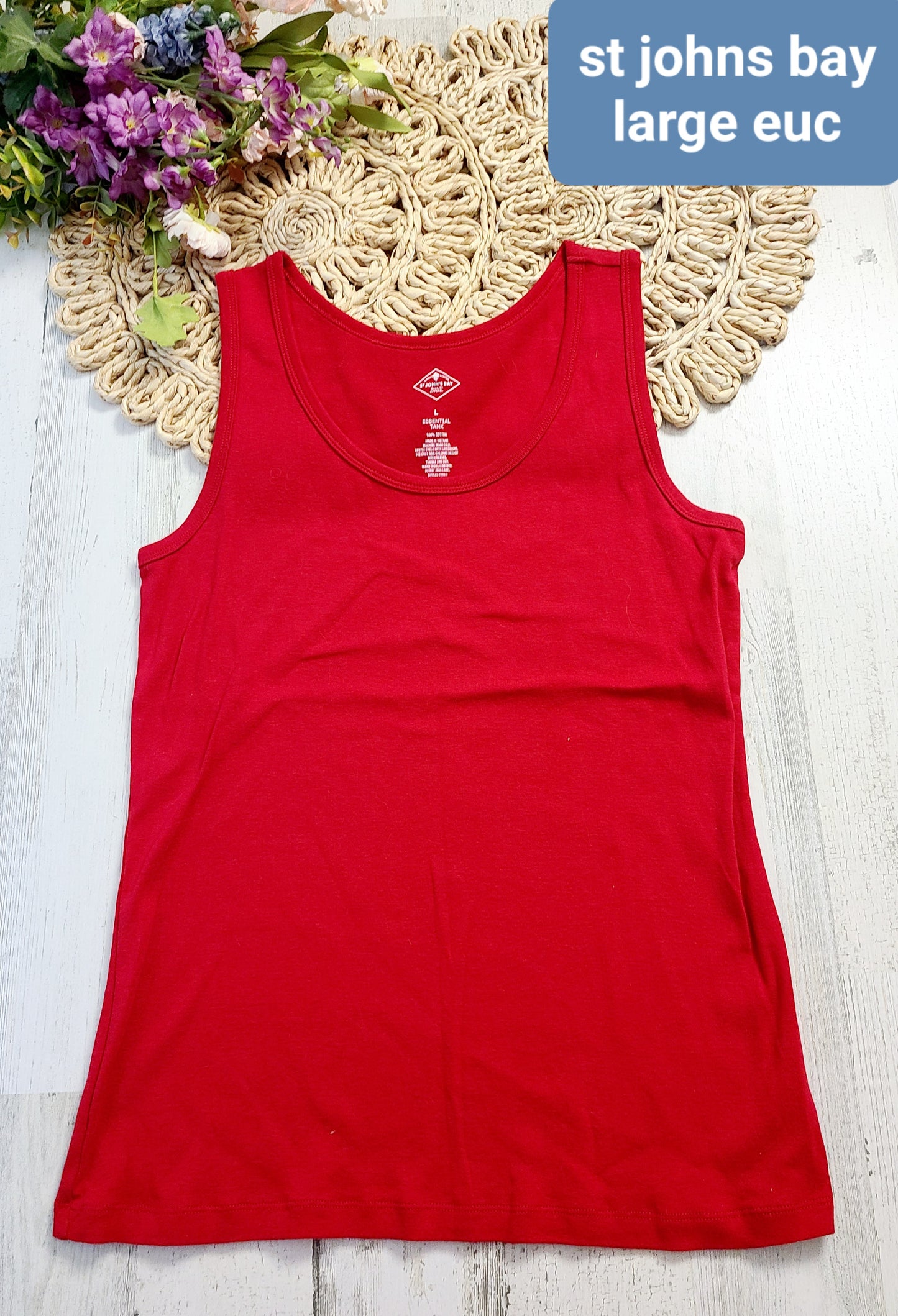 st johns bay red tank top