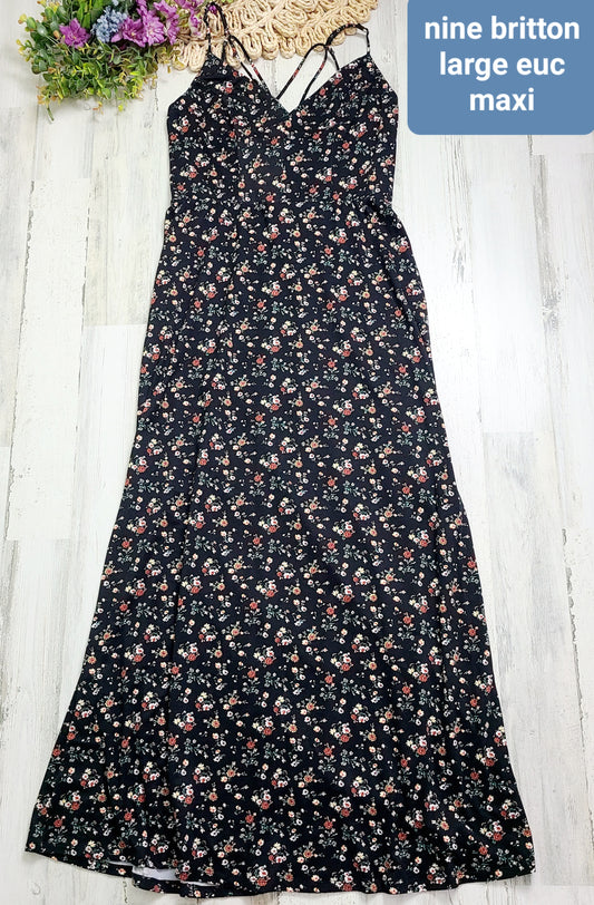 nine britton maxi strappy dress