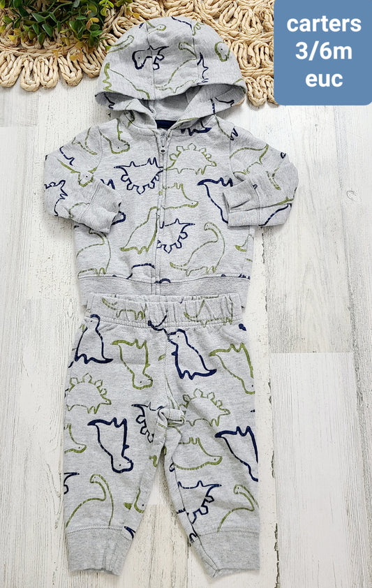 dino gray with black and green dinos carters