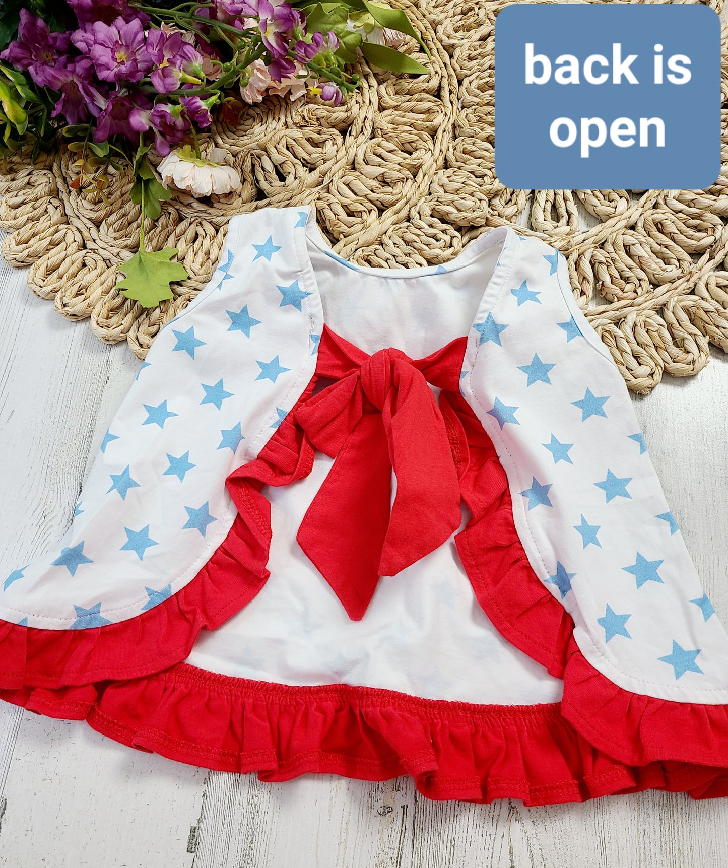stitchy fish stars red ruffle