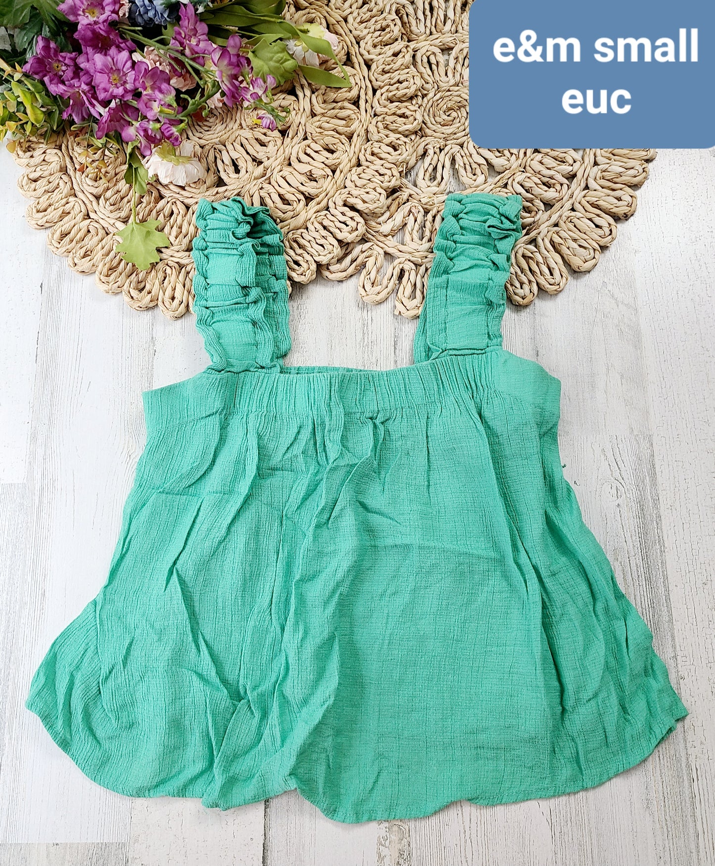 e&m jade green tank