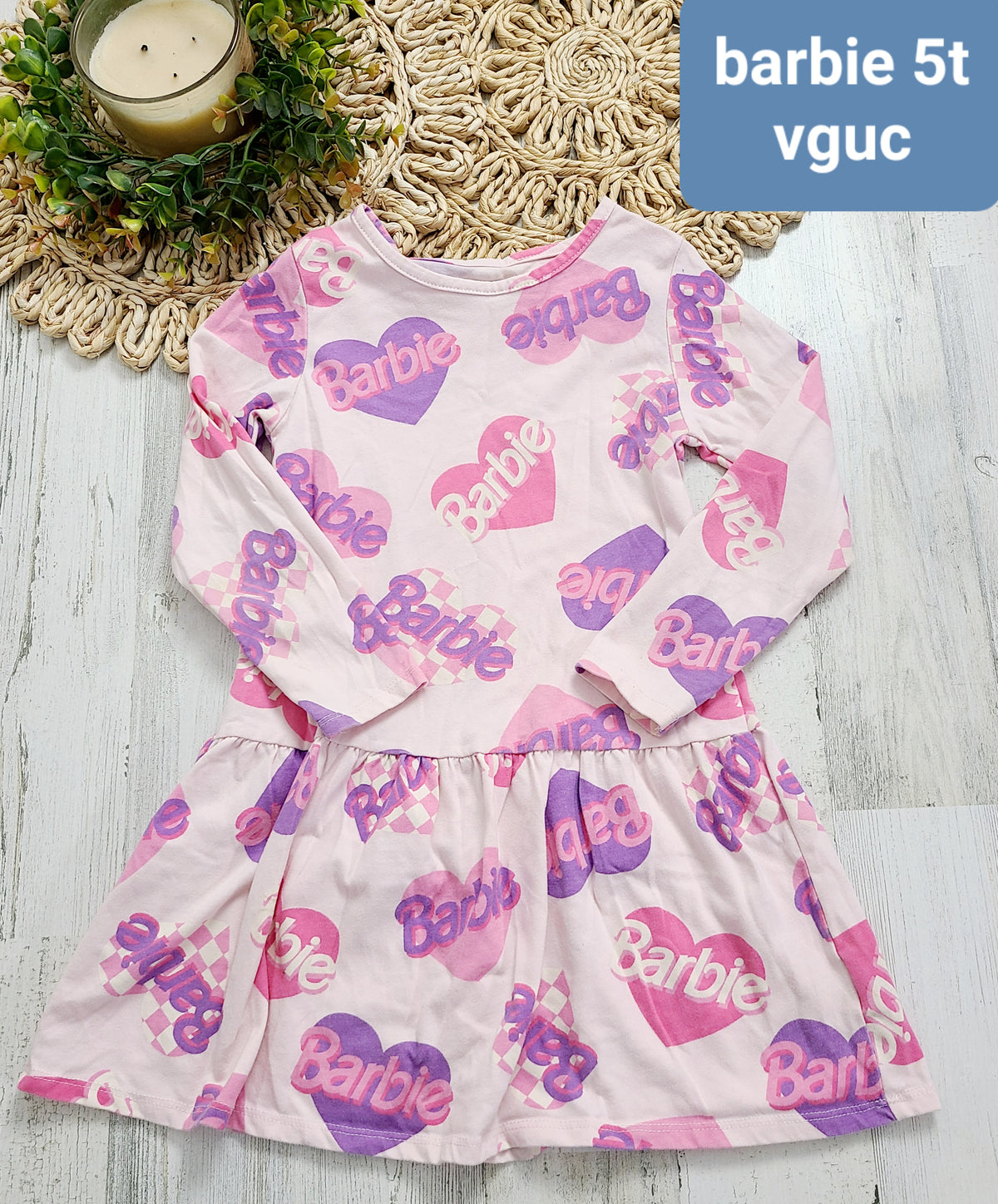 barbie purple and pink hearts dress
