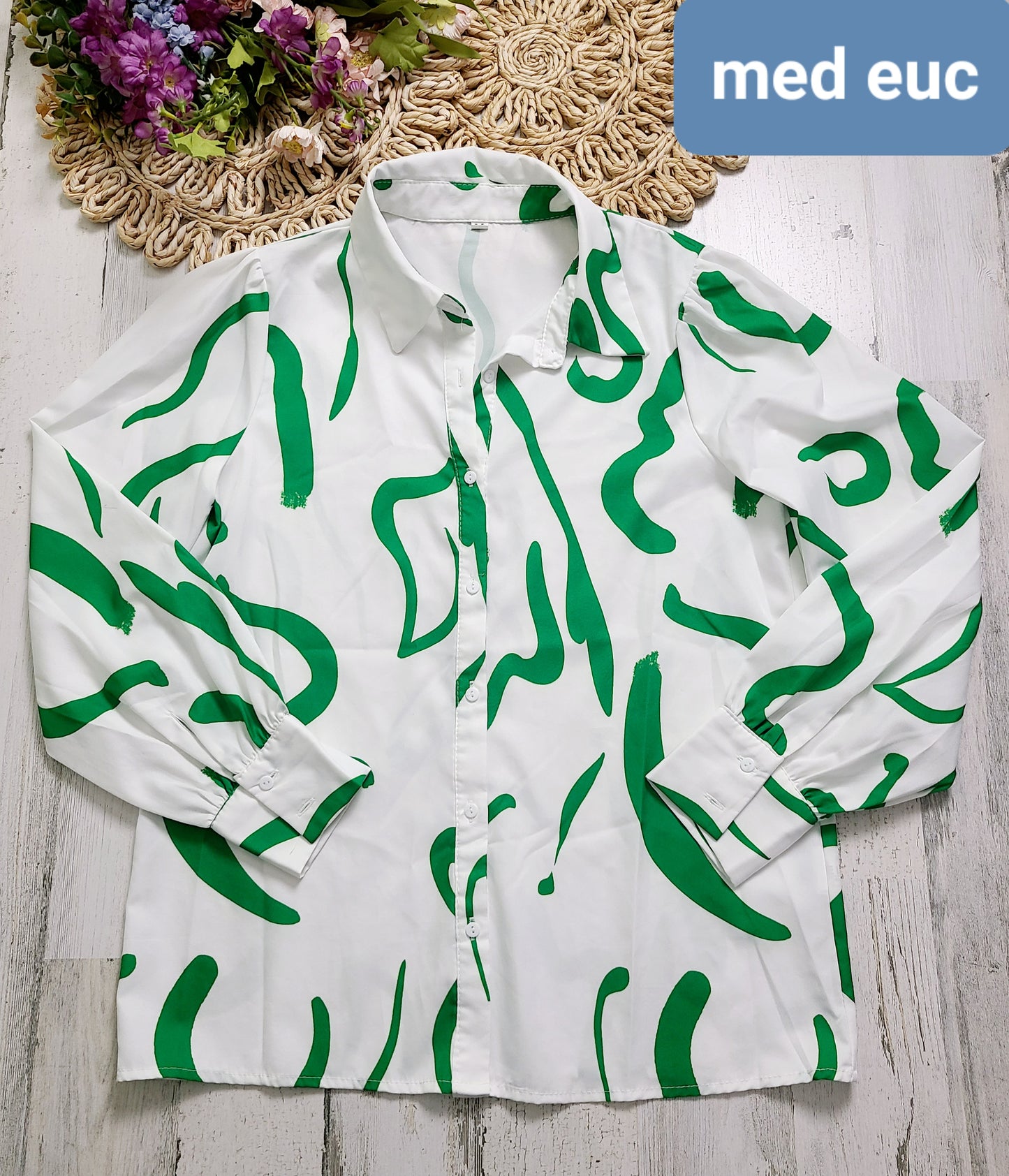 white green no brand blouse