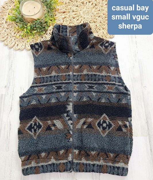 small sherpa vest casual bay