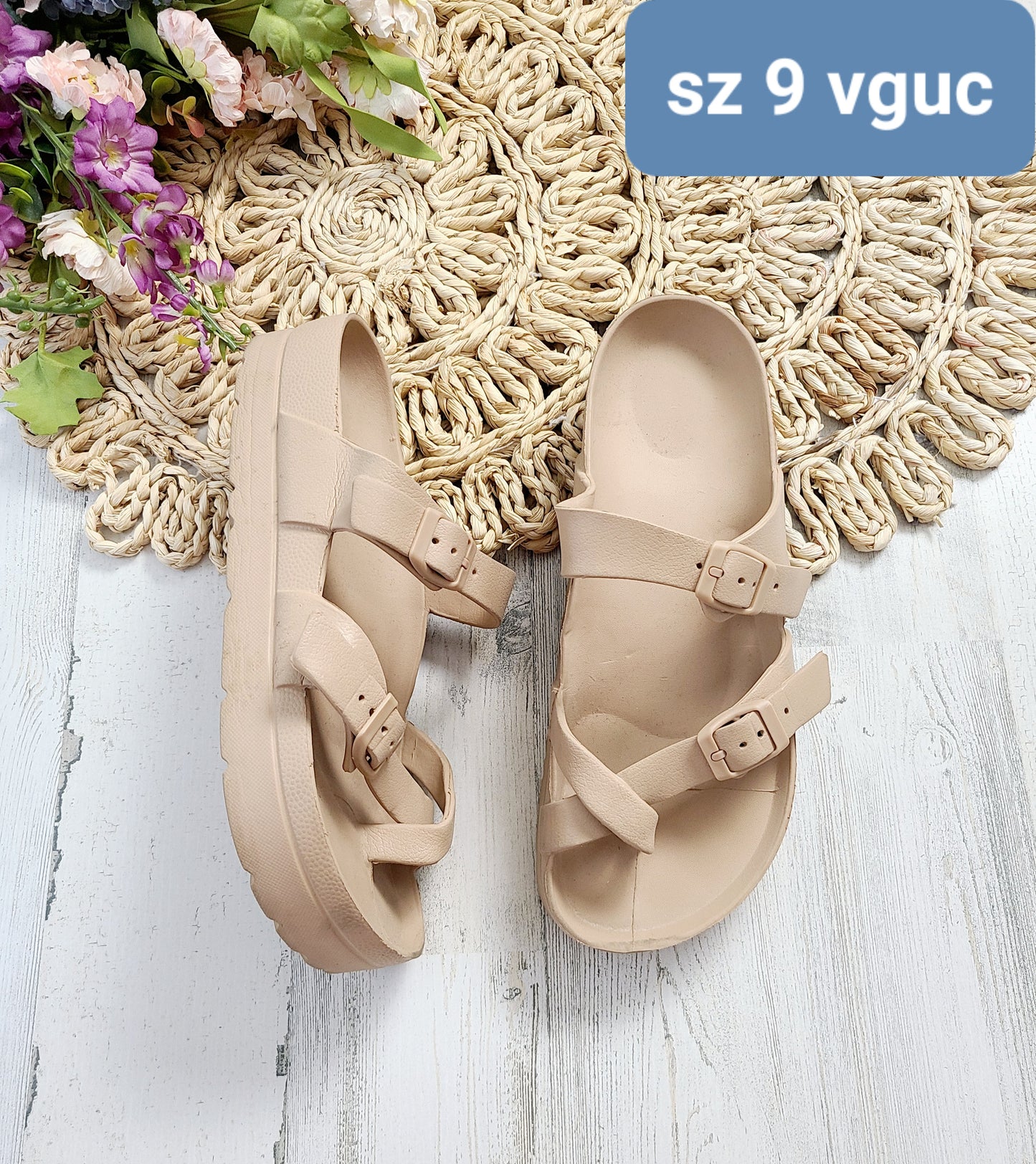 9 tan sandals no brand