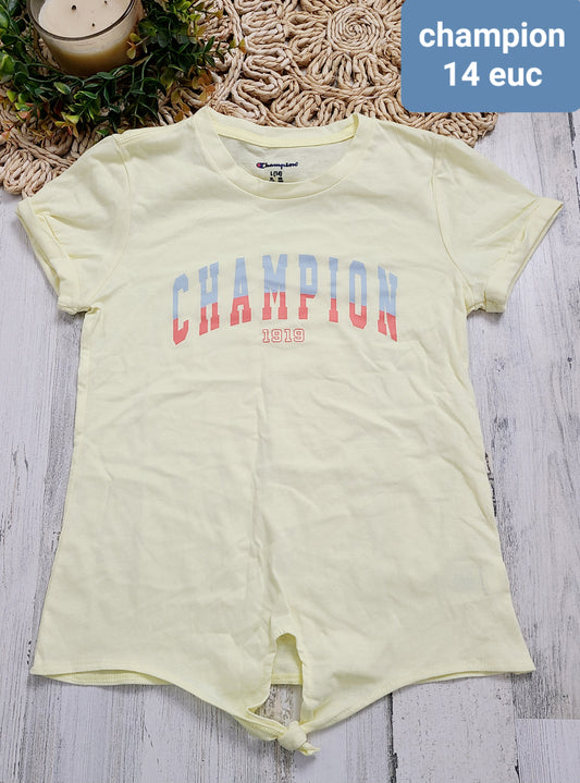butter yellow champion tee