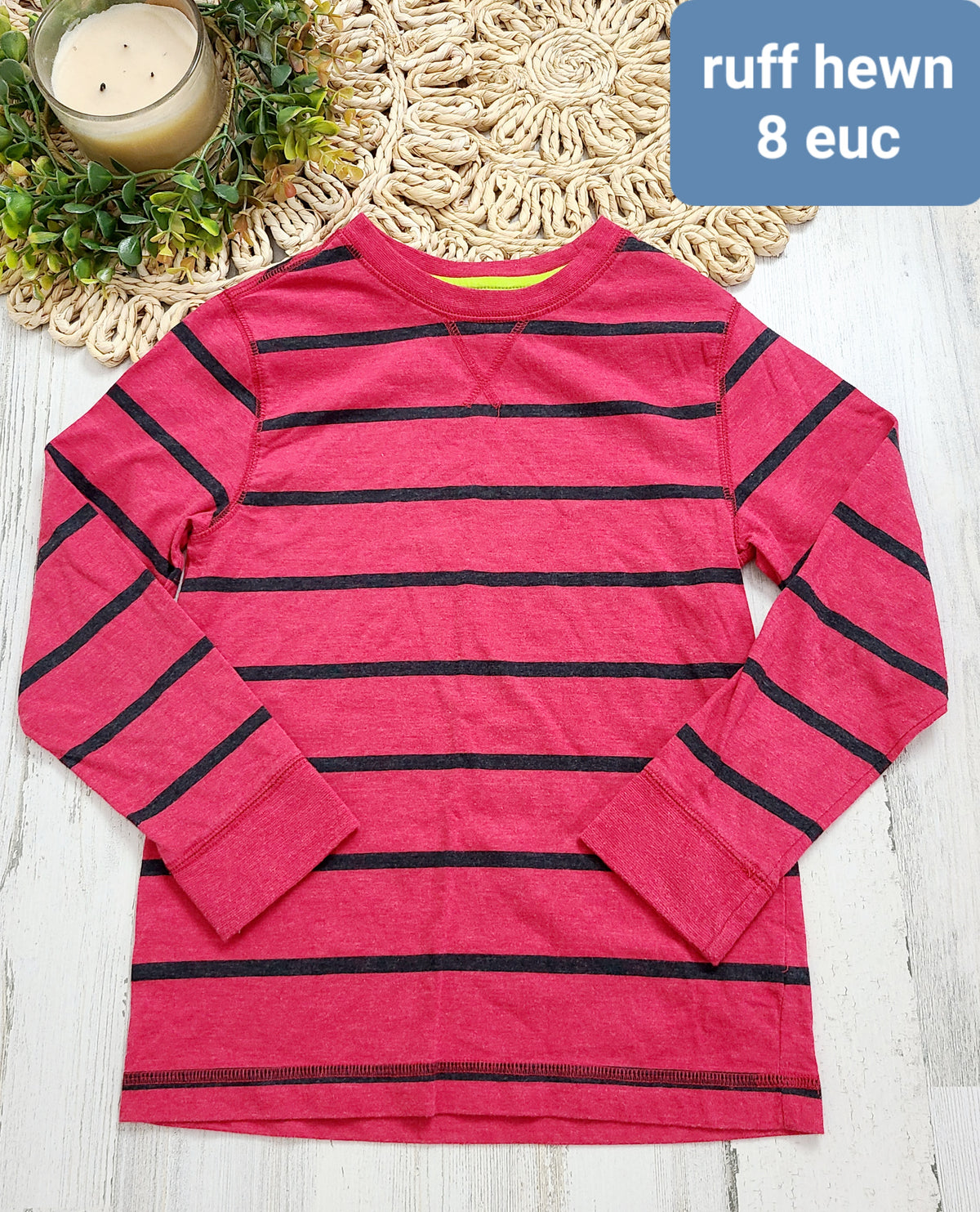 red and stripes ruff hewn
