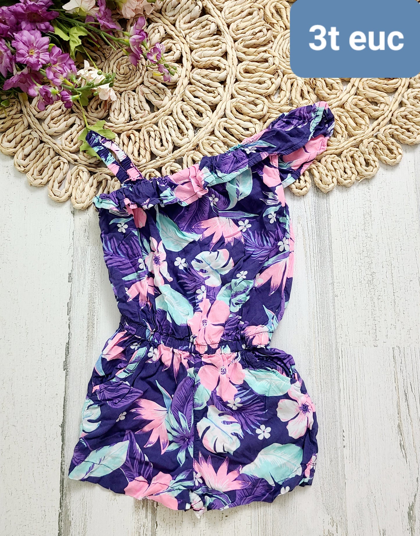 3t one shoulder spaghetti strap romper