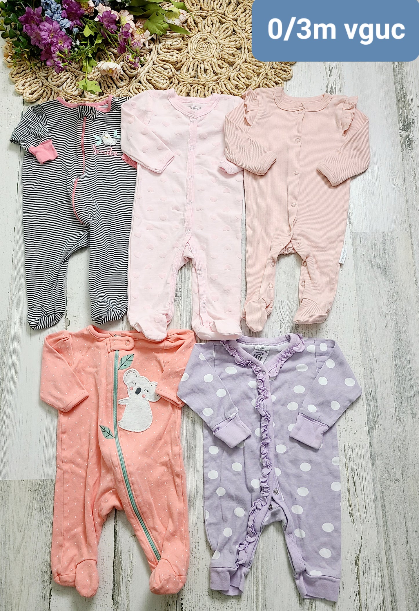 0/3 girls pj 5 bundle
