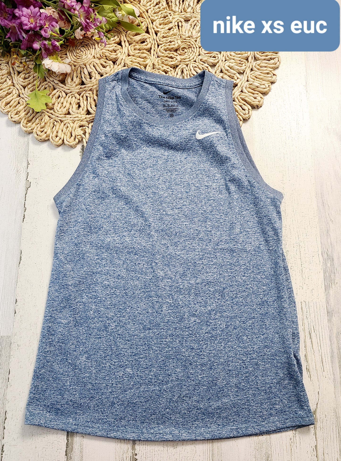 blue heather nike tank