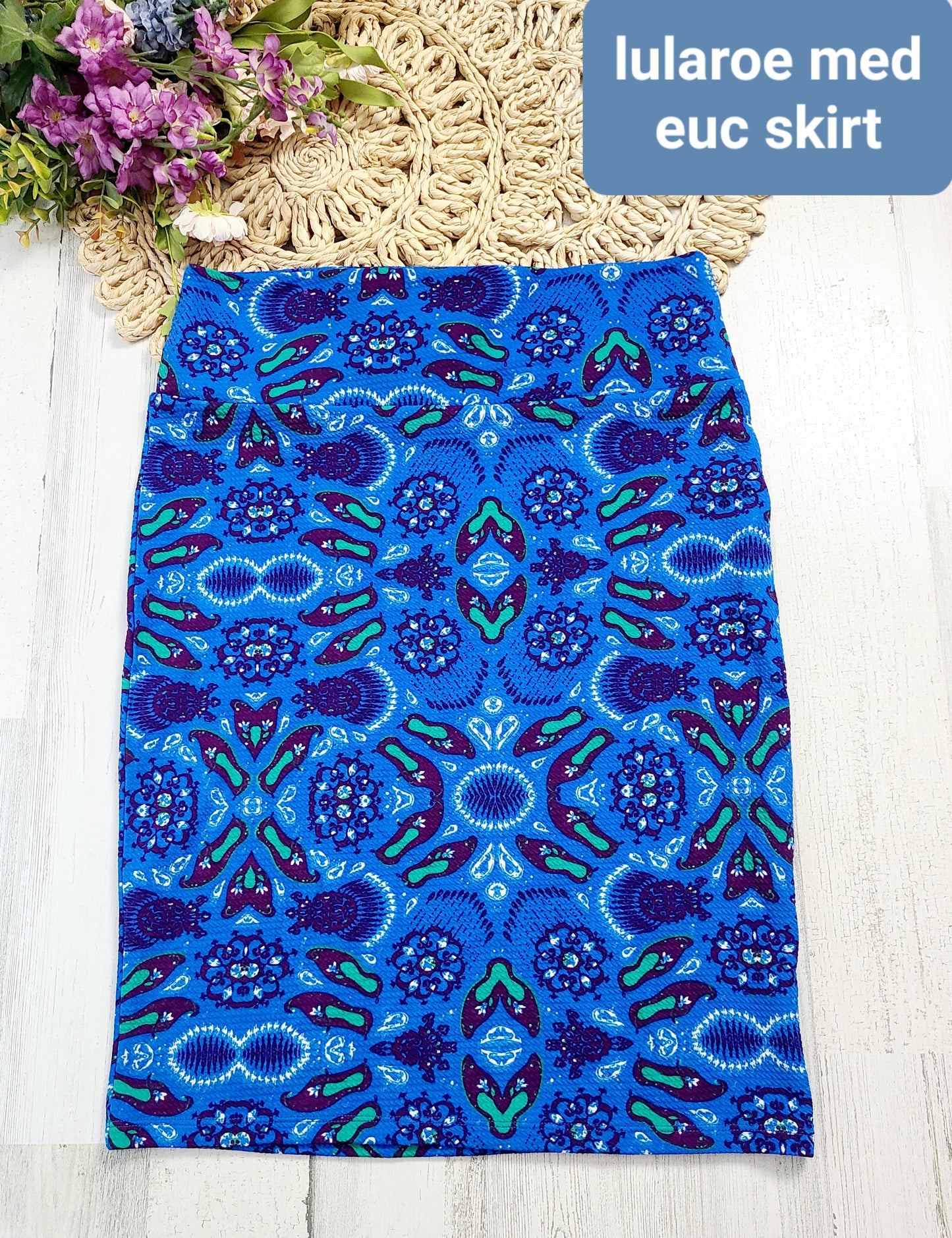 lularoe blue skirt