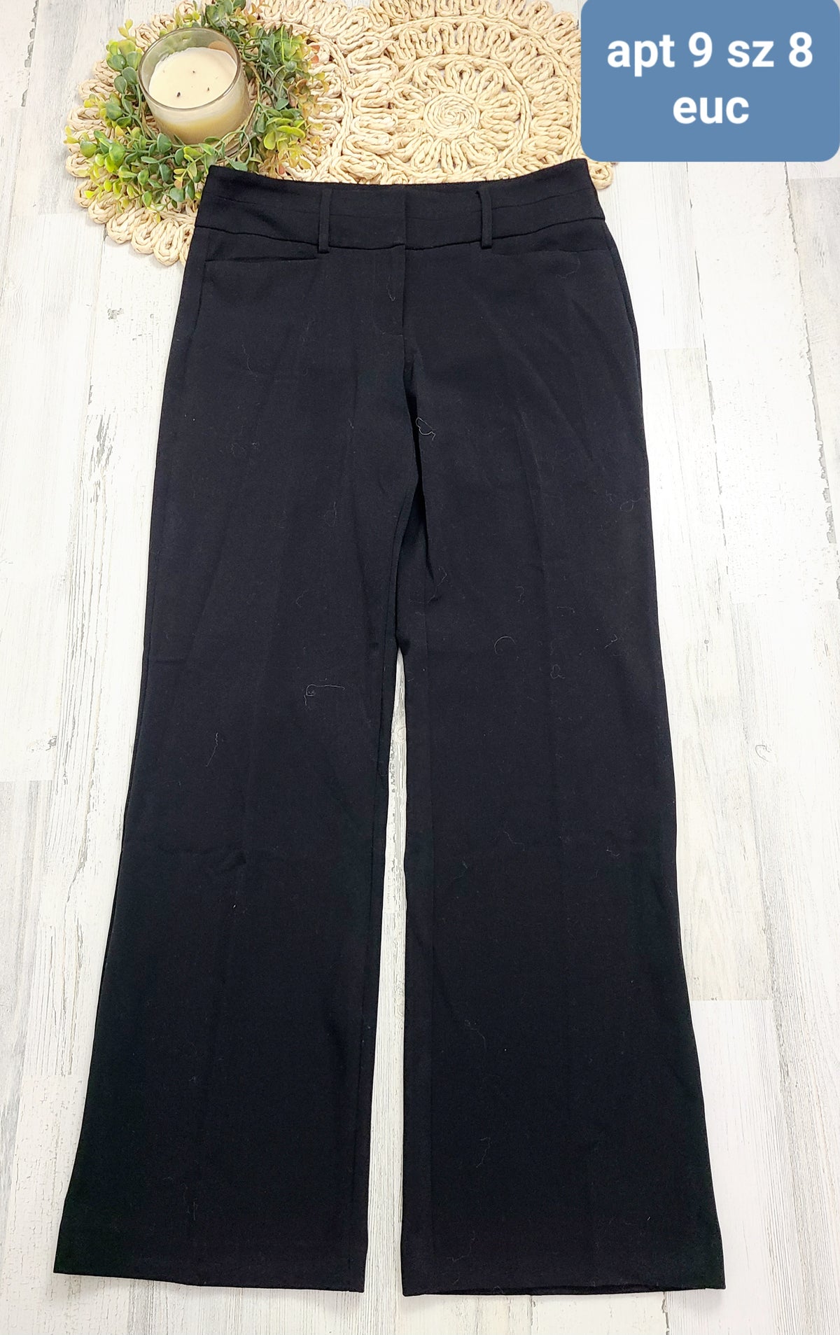 sz 8 apt 9 black slacks