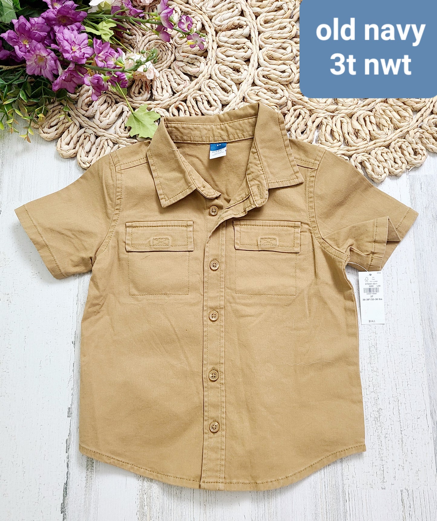 old navy new khaki shirt