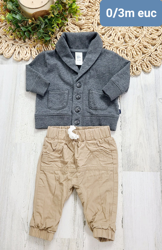 gray and khaki pants baby bgosh