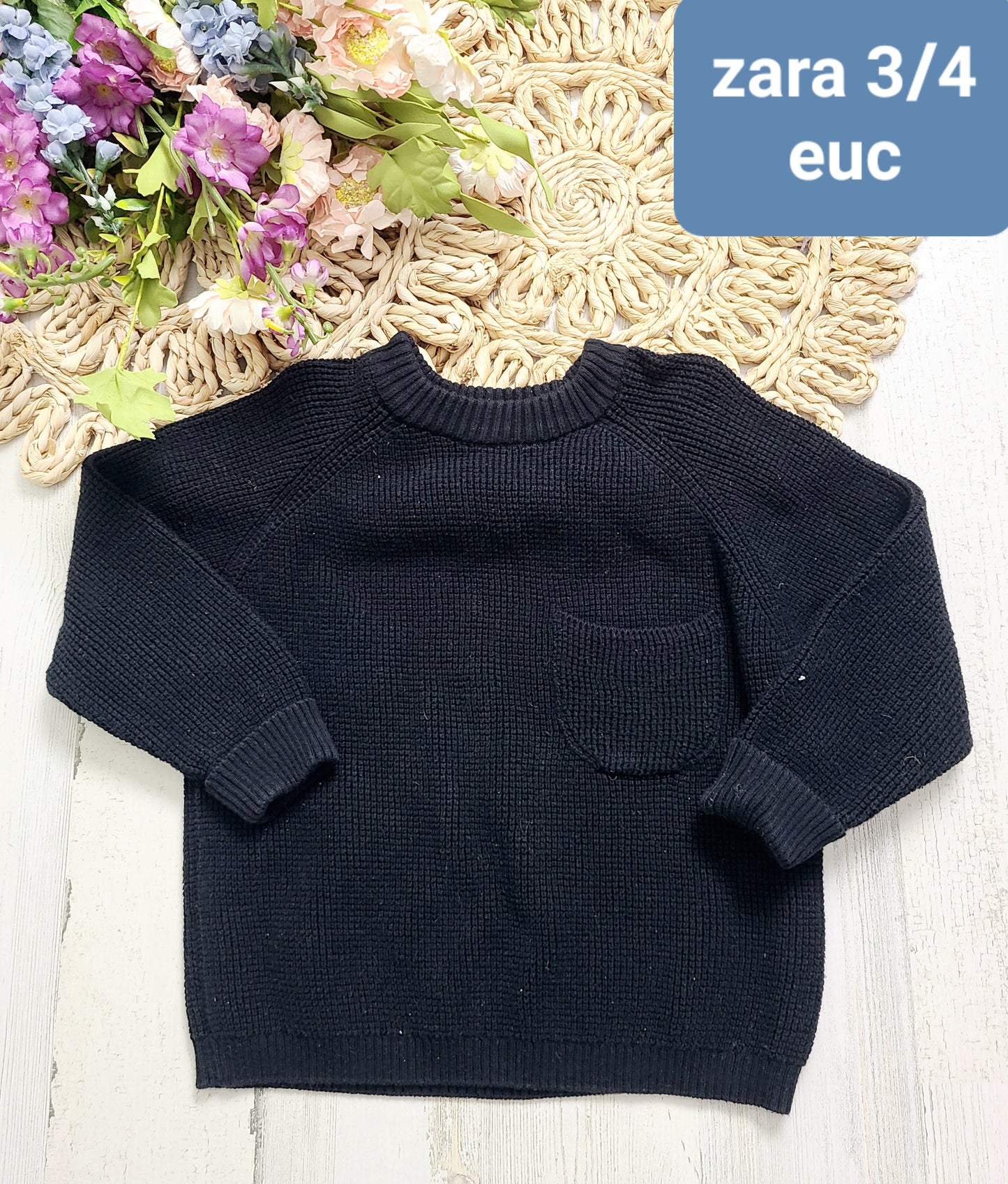 zara black sweater