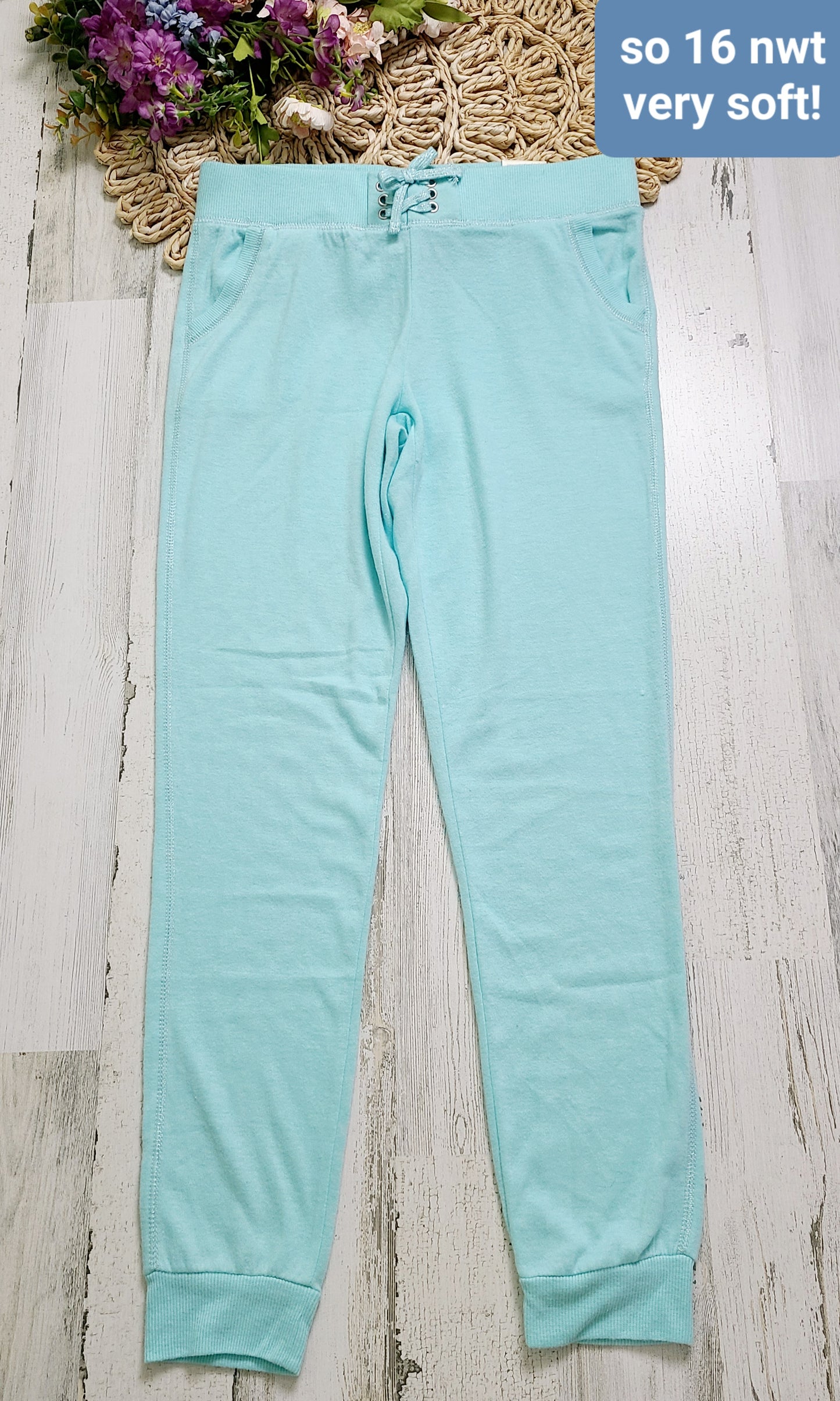 new very soft aqua joggers so