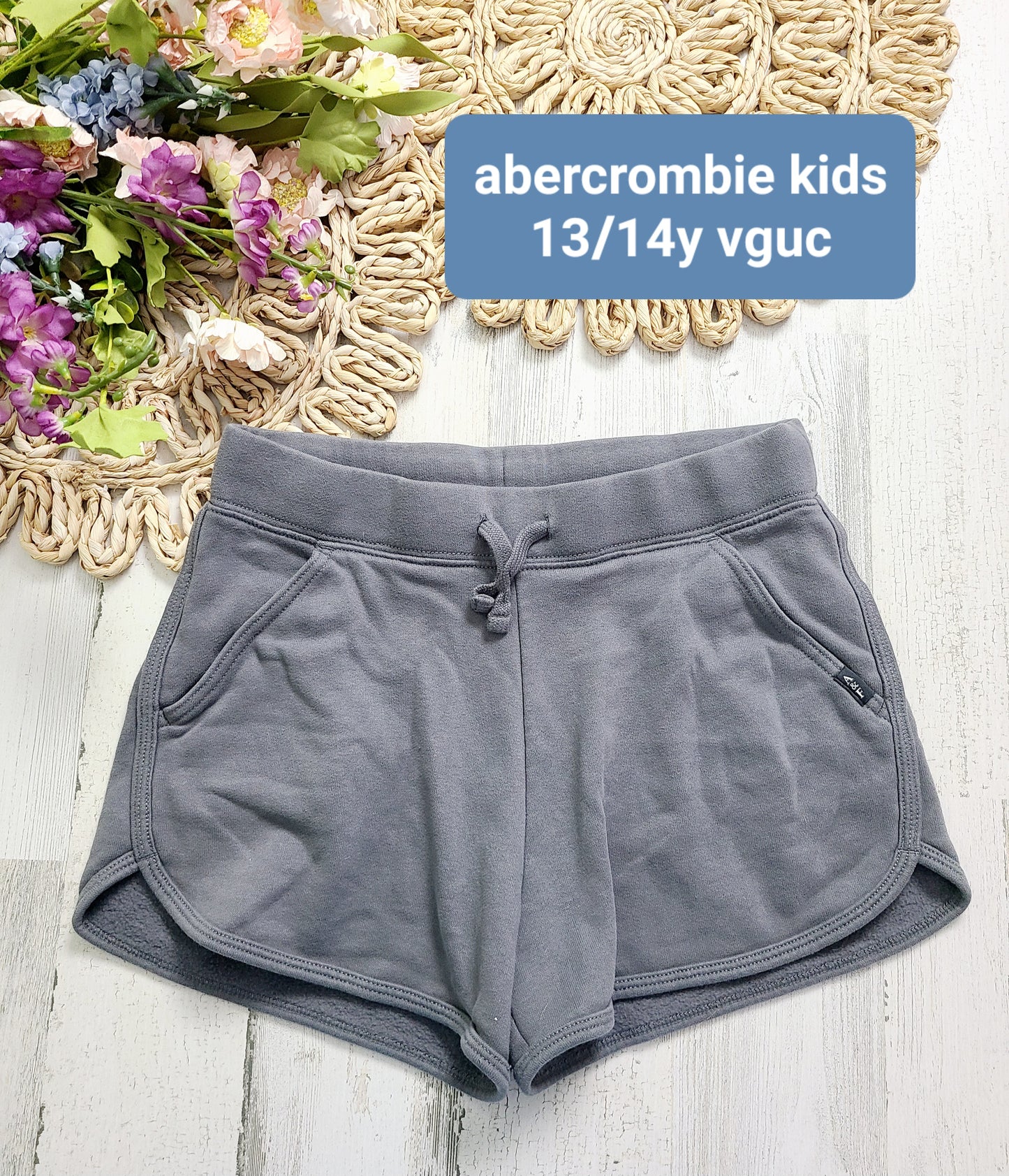 gray abercrombie girls shorts