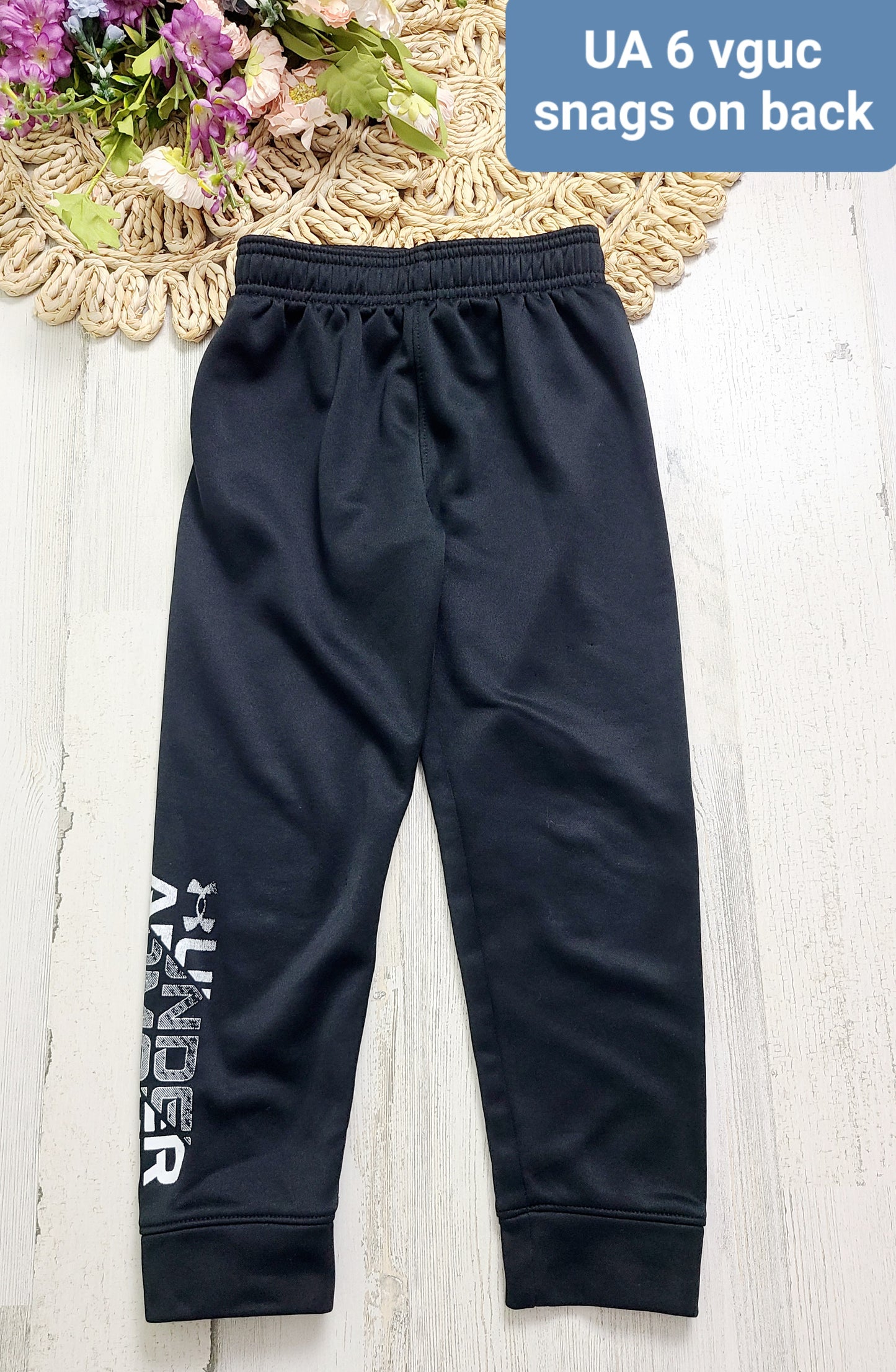ua black joggers 6y