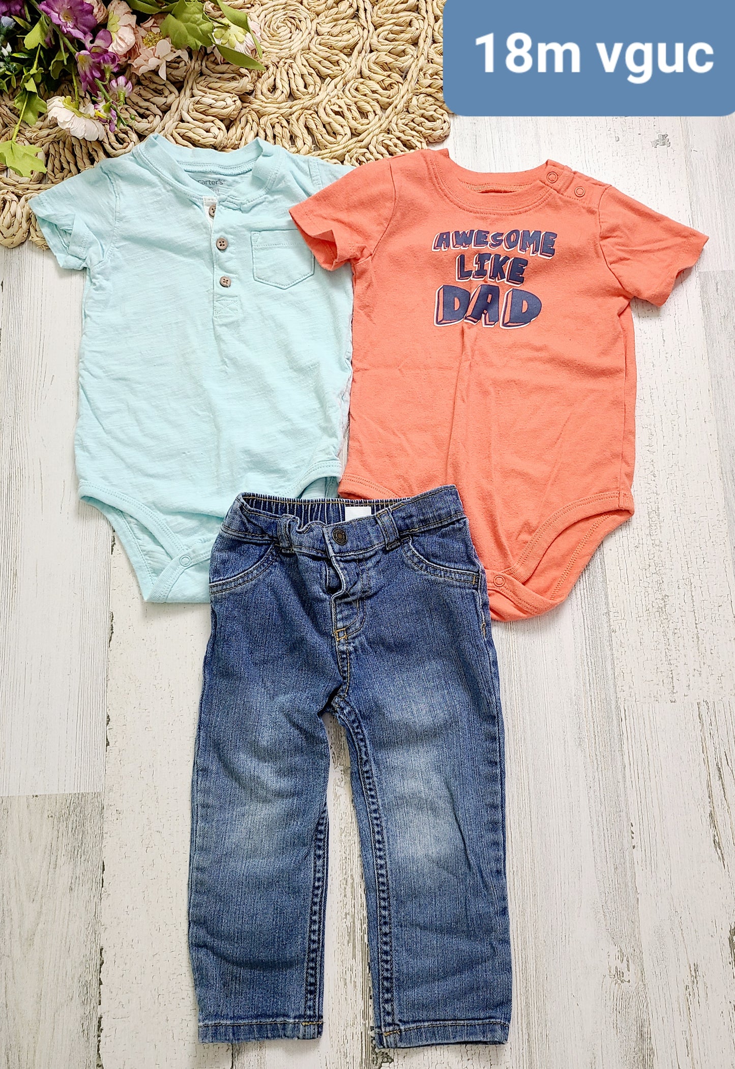 awesome like dad onesies and jeans