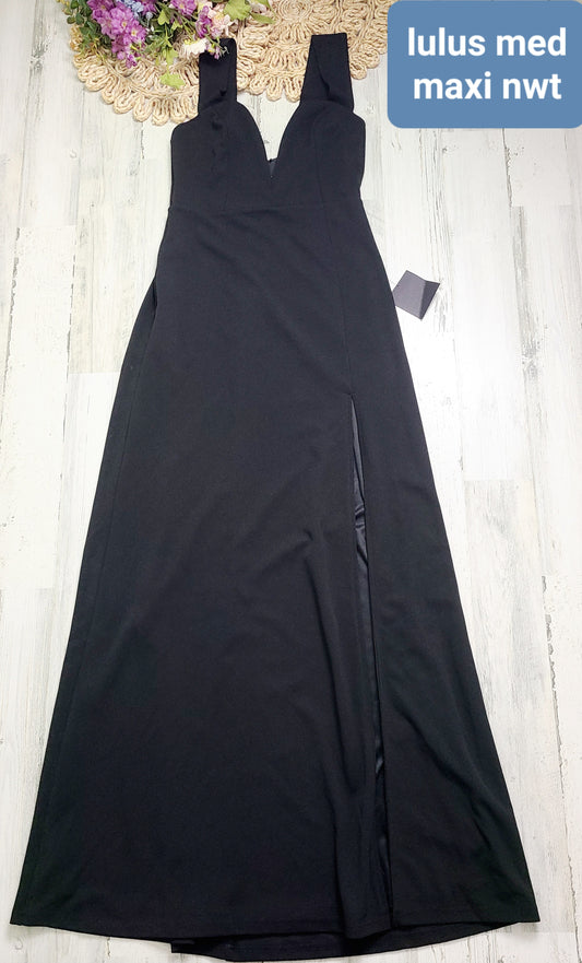 black maxi with slit lulus