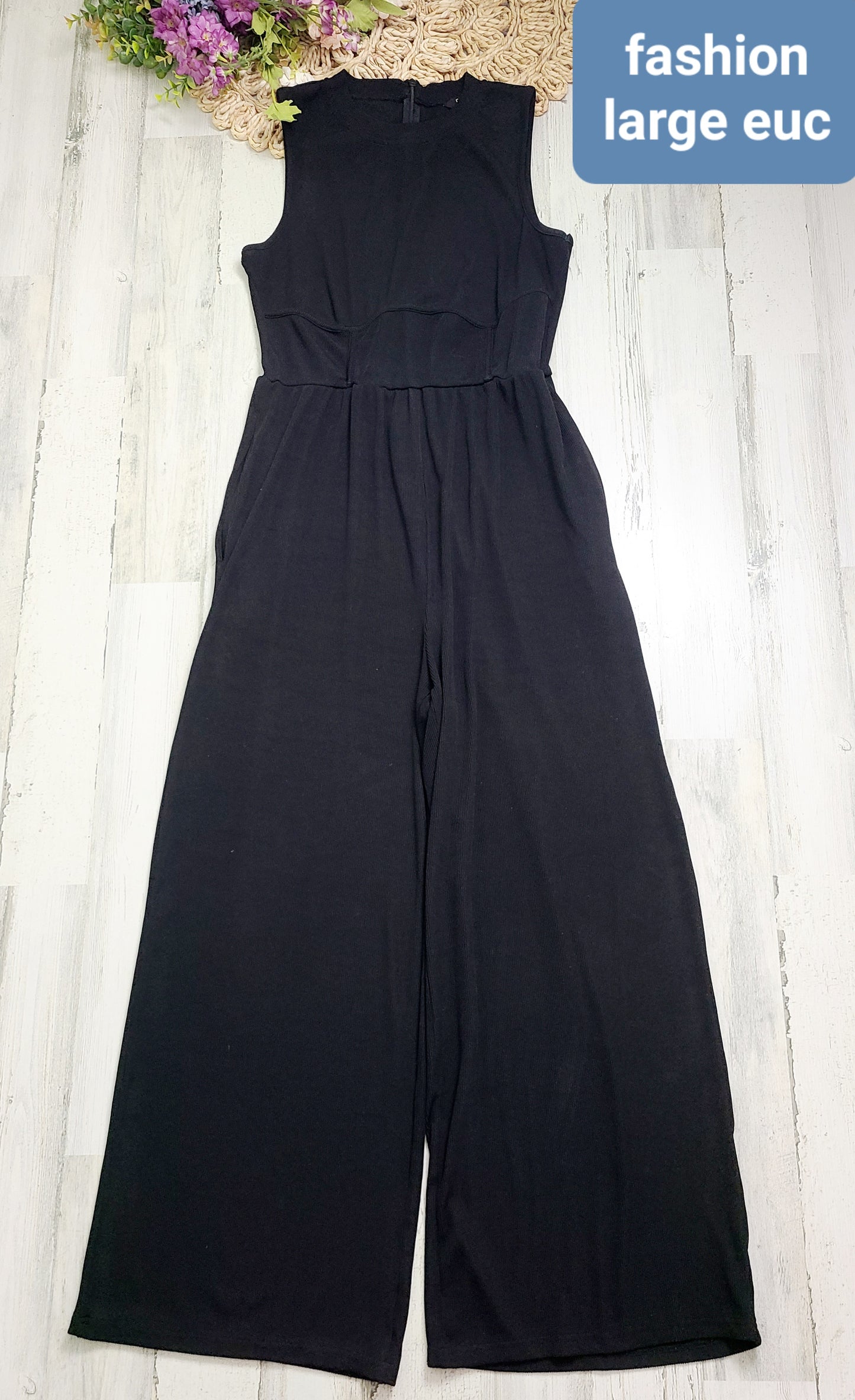 fashion black jumpsuit large