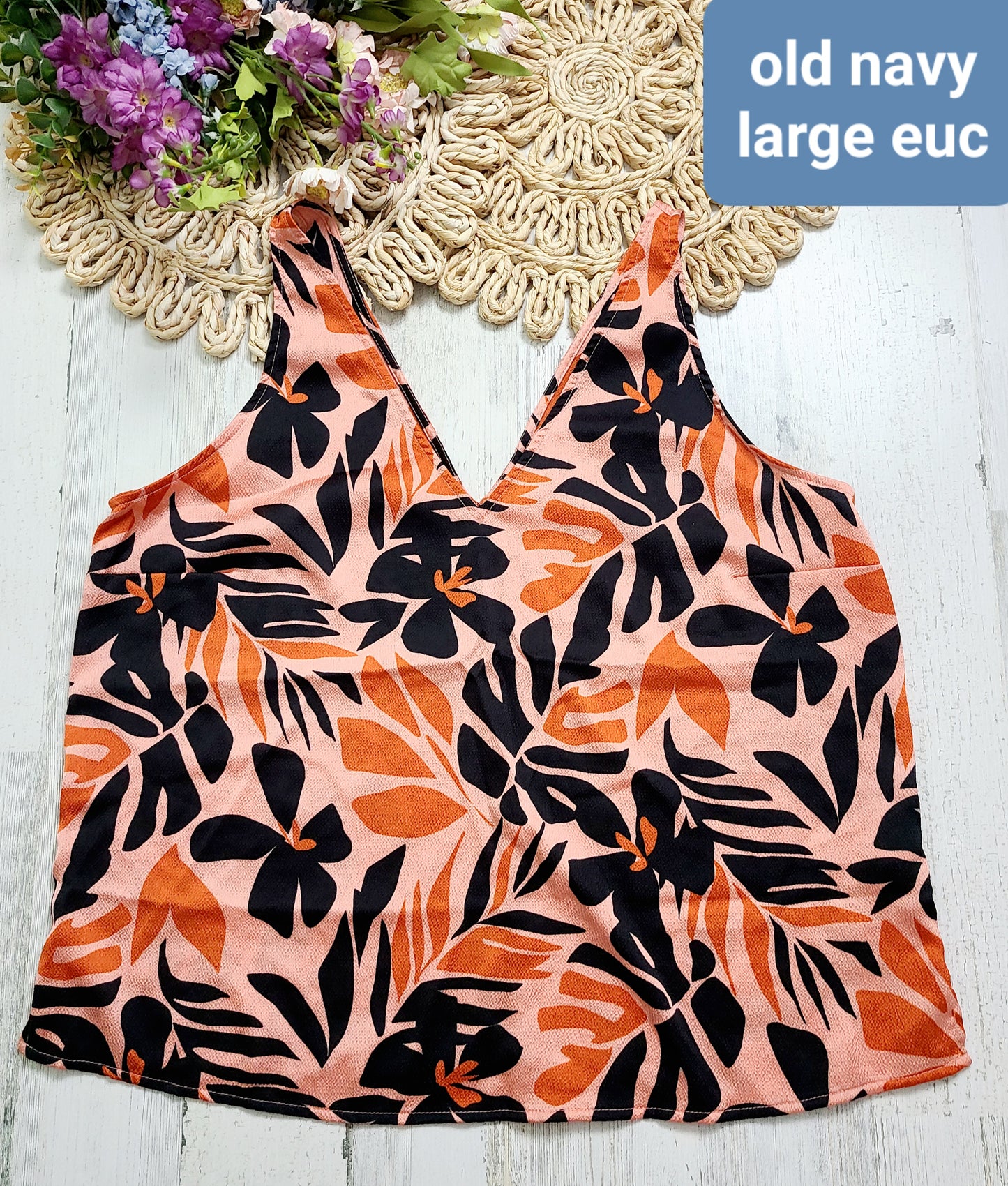 old navy terracotta leaf tank