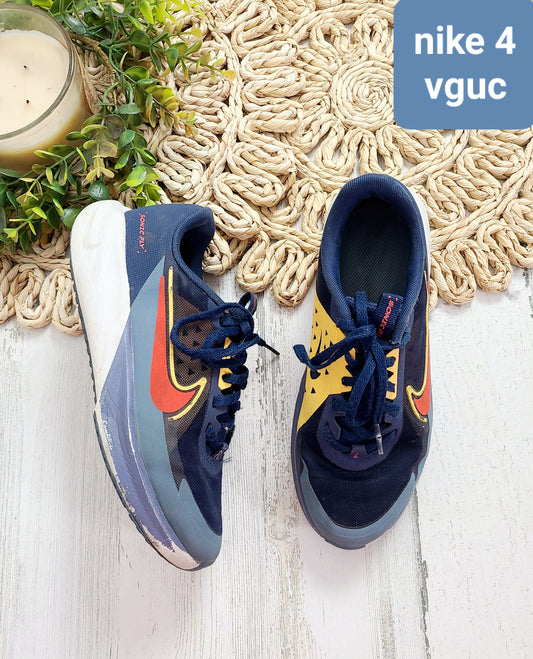 orange mustard blue nike shoes