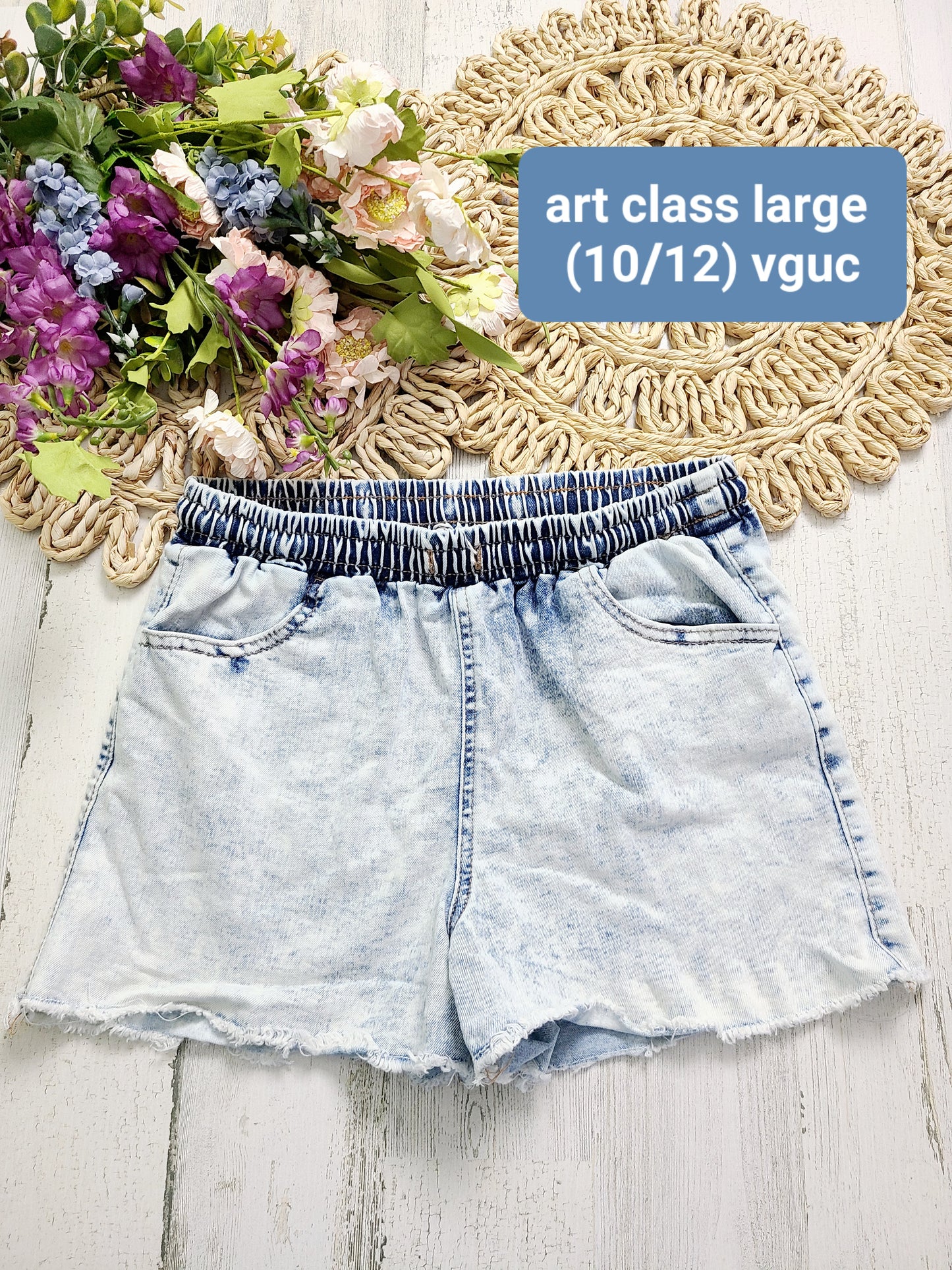 elastic waist art class shorts
