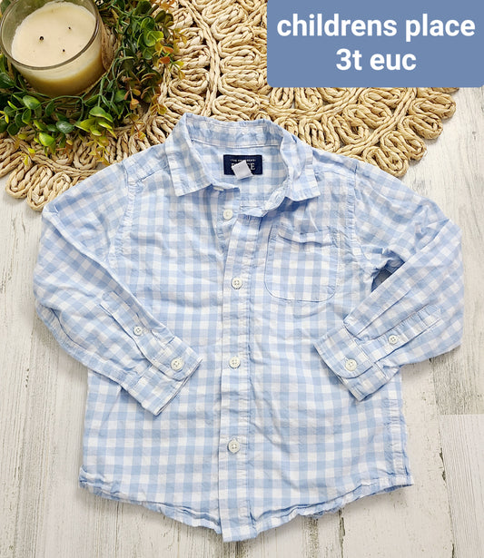light blue plaid shirt childrens place