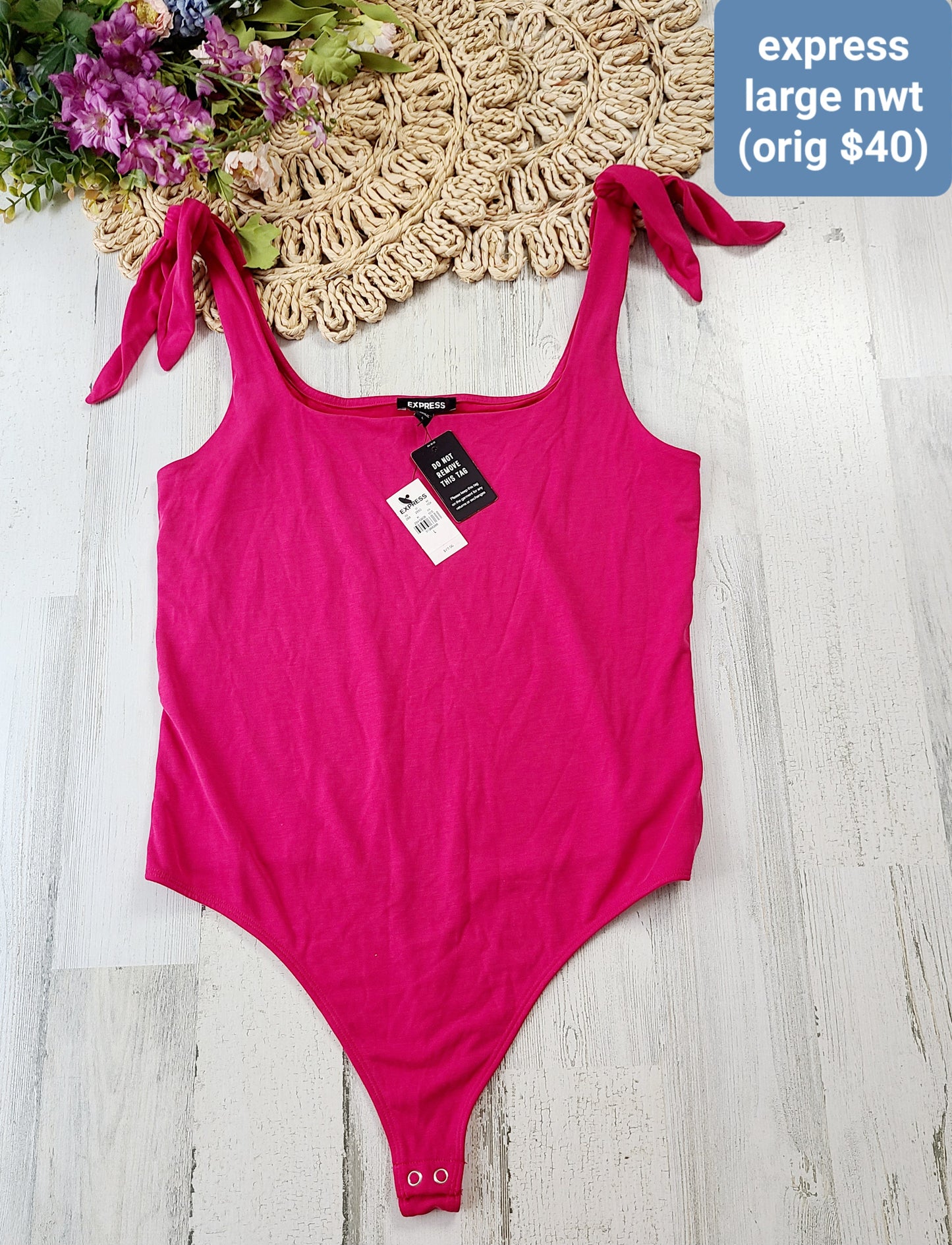 express new pink body suit