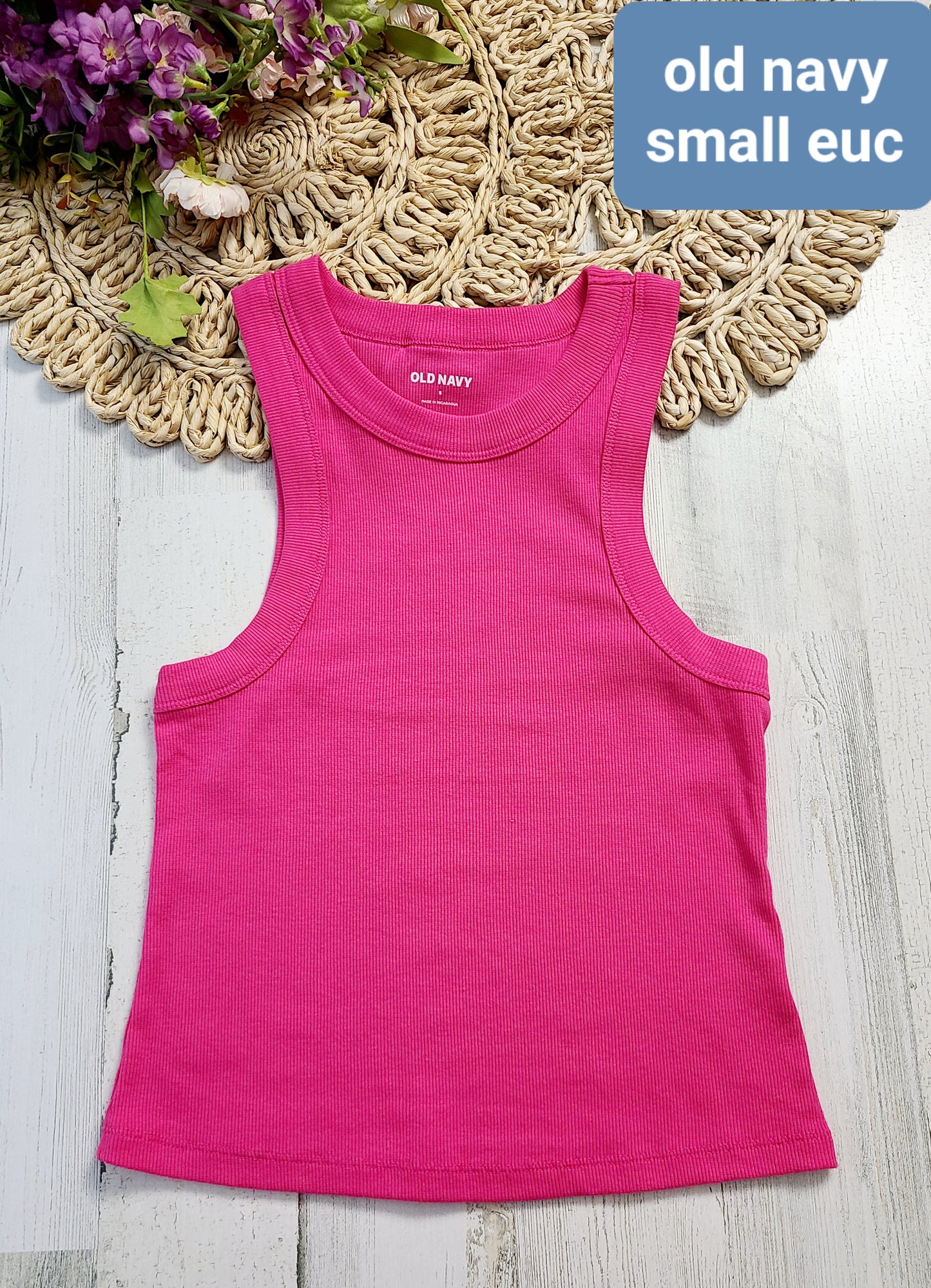 pink crop tank old navy