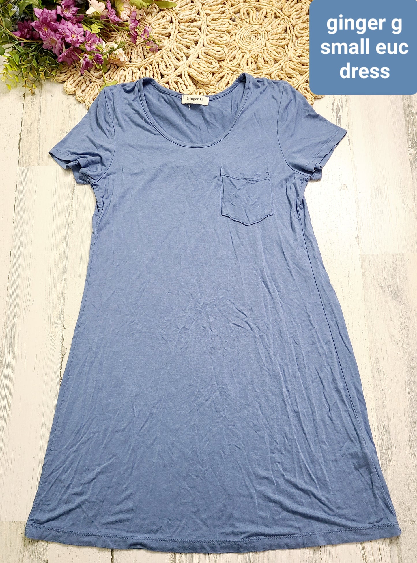 ginger g blue pocket dress