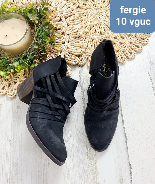fergie black heel boots