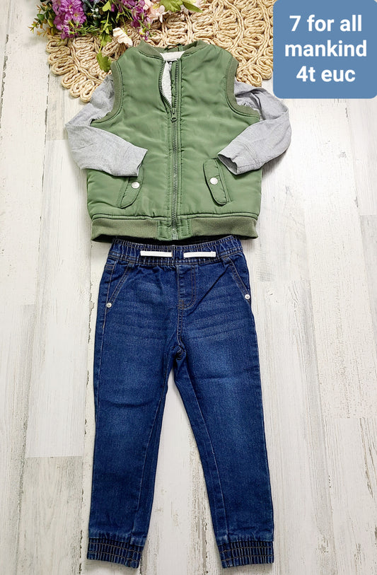 green vest long sleeve and jean joggers