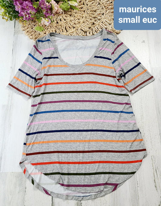 maurices colorful striped tee