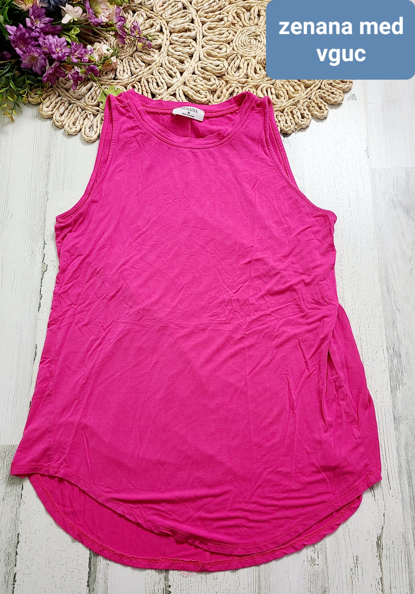 zenana pink tank top