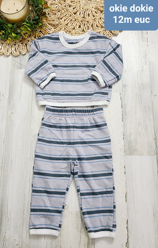 okie dokie striped set boys