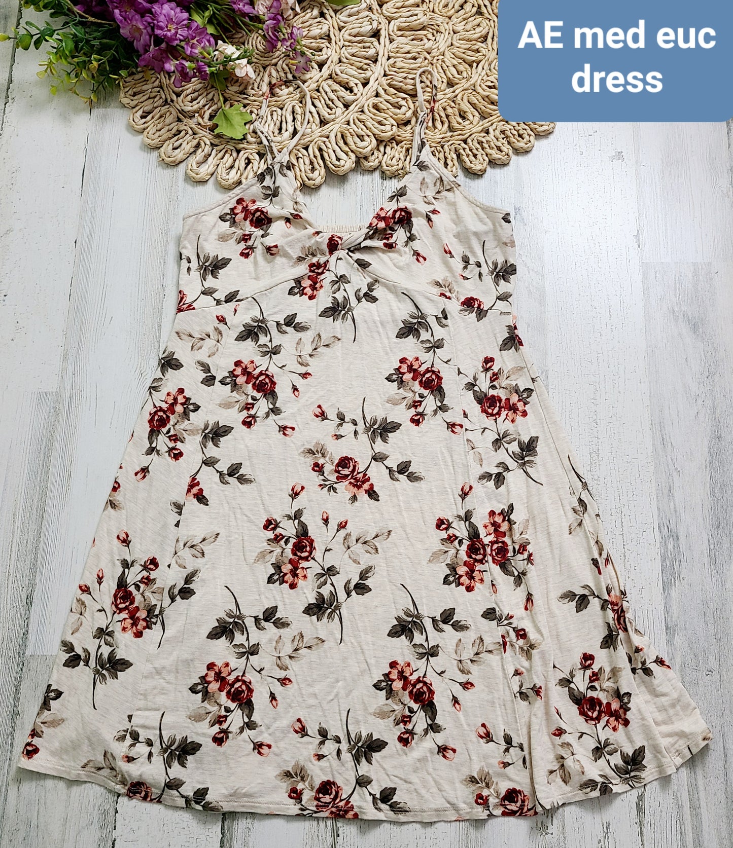 ae ivory dress with flowers