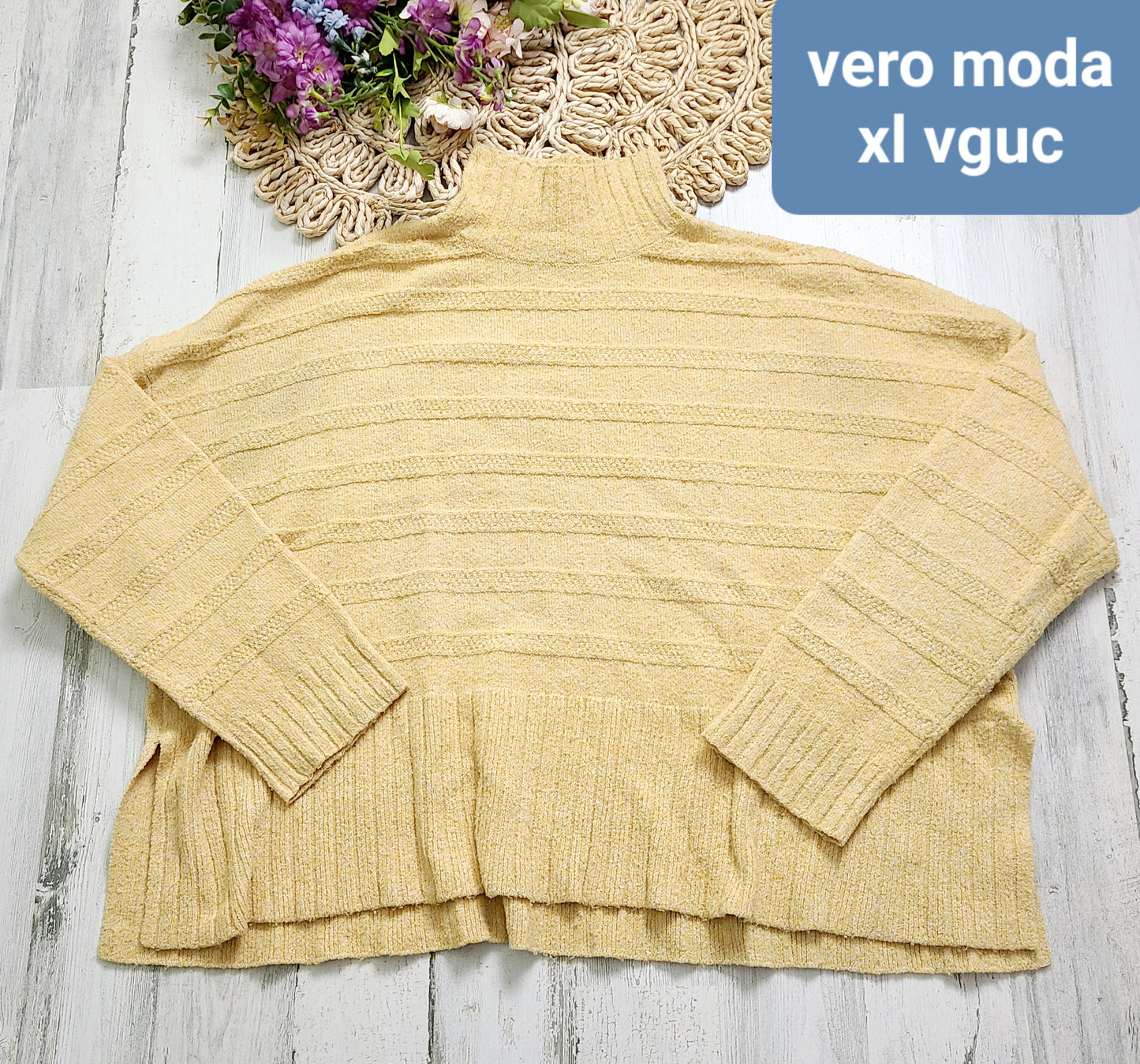 mustard yellow sweater vero moda